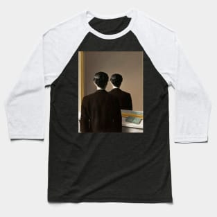 Rene Magritte Man Mirror Baseball T-Shirt